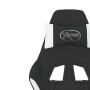 Silla gaming de masaje con reposapiés tela negro y blanco en Sillas gaming | Comprar online en Foru.es