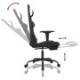 Silla gaming de masaje con reposapiés tela negro y blanco en Sillas gaming | Comprar online en Foru.es