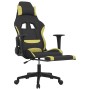 Silla gaming de masaje con reposapiés tela negro y verde claro en Sillas gaming | Comprar online en Foru.es