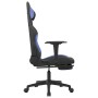 Silla gaming de masaje con reposapiés tela negro y azul en Sillas gaming | Comprar online en Foru.es