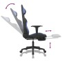 Silla gaming de masaje con reposapiés tela negro y azul en Sillas gaming | Comprar online en Foru.es