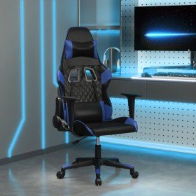 Silla gaming de masaje cuero sintético negro y azul en Sillas gaming | Comprar online en Foru.es