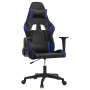 Silla gaming de masaje cuero sintético negro y azul en Sillas gaming | Comprar online en Foru.es