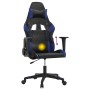 Silla gaming de masaje cuero sintético negro y azul en Sillas gaming | Comprar online en Foru.es