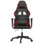 Silla gaming de masaje cuero sintético negro y rojo vino tinto en Sillas gaming | Comprar online en Foru.es