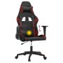 Silla gaming de masaje cuero sintético negro y rojo vino tinto en Sillas gaming | Comprar online en Foru.es