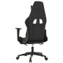 Silla gaming de masaje y reposapiés cuero sintético negro verde en Sillas gaming | Comprar online en Foru.es