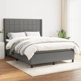 Boxspringbett mit dunkelgrauer Stoffmatratze 140x200 cm von vidaXL, Betten und Lattenroste - Ref: Foro24-3131434, Preis: 495,...