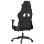 Silla gaming de masaje y reposapiés cuero sintético negro gris en Sillas gaming | Comprar online en Foru.es