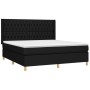 Cama box spring con colchón tela negro 180x200 cm de vidaXL, Camas y somieres - Ref: Foro24-3132251, Precio: 663,44 €, Descue...