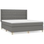 Cama box spring con colchón tela gris oscuro 180x200 cm de vidaXL, Camas y somieres - Ref: Foro24-3132250, Precio: 655,00 €, ...