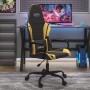 Silla gaming de masaje cuero sintético negro y dorado en Sillas gaming | Comprar online en Foru.es