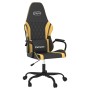 Silla gaming de masaje cuero sintético negro y dorado en Sillas gaming | Comprar online en Foru.es