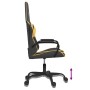 Silla gaming de masaje cuero sintético negro y dorado en Sillas gaming | Comprar online en Foru.es