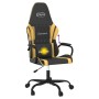 Silla gaming de masaje cuero sintético negro y dorado en Sillas gaming | Comprar online en Foru.es