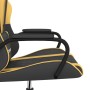 Silla gaming de masaje cuero sintético negro y dorado en Sillas gaming | Comprar online en Foru.es