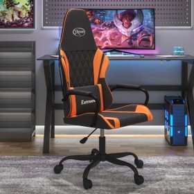 Silla gaming de masaje cuero sintético negro y naranja en Sillas gaming | Comprar online en Foru.es