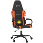 Silla gaming de masaje cuero sintético negro y naranja en Sillas gaming | Comprar online en Foru.es