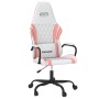 Silla gaming de masaje cuero sintético blanco y rosa en Sillas gaming | Comprar online en Foru.es
