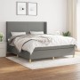 Cama box spring con colchón tela gris oscuro 180x200 cm de vidaXL, Camas y somieres - Ref: Foro24-3131850, Precio: 632,58 €, ...