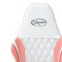 Silla gaming de masaje cuero sintético blanco y rosa en Sillas gaming | Comprar online en Foru.es