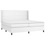 Cama box spring con colchón cuero sintético blanco 200x200 cm de vidaXL, Camas y somieres - Ref: Foro24-3132400, Precio: 738,...