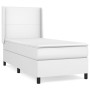 Cama box spring con colchón cuero sintético blanco 90x190 cm de vidaXL, Camas y somieres - Ref: Foro24-3132358, Precio: 345,7...