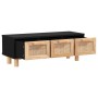 Mesa de centro madera contrachapada y de pino negro 80x40x30 cm en Mesas de centro | Comprar online en Foru.es