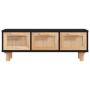 Mesa de centro madera contrachapada y de pino negro 80x40x30 cm en Mesas de centro | Comprar online en Foru.es