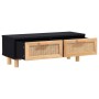 Mesa de centro madera contrachapada y de pino negro 80x40x30 cm en Mesas de centro | Comprar online en Foru.es