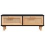 Mesa de centro madera contrachapada y de pino negro 80x40x30 cm en Mesas de centro | Comprar online en Foru.es