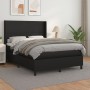 Cama box spring con colchón cuero sintético negro 140x190 cm de vidaXL, Camas y somieres - Ref: Foro24-3132375, Precio: 519,8...