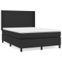 Cama box spring con colchón cuero sintético negro 140x190 cm de vidaXL, Camas y somieres - Ref: Foro24-3132375, Precio: 519,8...