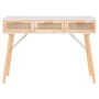 Mesa consola madera pino maciza ratán natural 105x30x75 cm en Mesas auxiliares | Comprar online en Foru.es