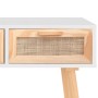 Mesa consola madera pino maciza ratán natural 105x30x75 cm en Mesas auxiliares | Comprar online en Foru.es