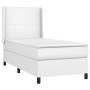 Cama box spring con colchón cuero sintético blanco 100x200 cm de vidaXL, Camas y somieres - Ref: Foro24-3132364, Precio: 367,...