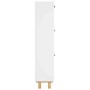 Zapatero madera contrachapada blanco ratán natural 52x25x115 cm en Zapateros y organizadores de calzado | Comprar online en Foru
