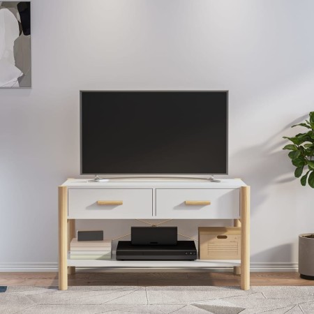 Mueble para TV madera contrachapada blanco 82x38x45 cm en Muebles TV | Comprar online en Foru.es