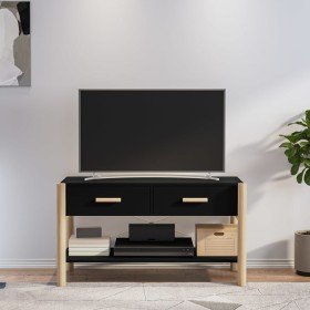 Mueble para TV madera contrachapada negro 82x38x45 cm en Muebles TV | Comprar online en Foru.es