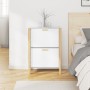 Mueble zapatero madera contrachapada blanco 57,5x33x80 cm en Zapateros y organizadores de calzado | Comprar online en Foru.es
