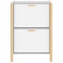 Mueble zapatero madera contrachapada blanco 57,5x33x80 cm en Zapateros y organizadores de calzado | Comprar online en Foru.es