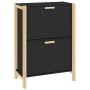 Mueble zapatero madera contrachapada negro 57,5x33x80 cm en Zapateros y organizadores de calzado | Comprar online en Foru.es