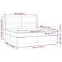 Box spring bed with gray synthetic leather mattress 200x200 cm by vidaXL, Beds and slatted bases - Ref: Foro24-3132523, Price...