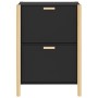 Mueble zapatero madera contrachapada negro 57,5x33x80 cm en Zapateros y organizadores de calzado | Comprar online en Foru.es