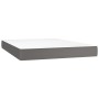 Cama box spring con colchón cuero sintético gris 140x200 cm de vidaXL, Camas y somieres - Ref: Foro24-3132505, Precio: 520,02...