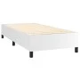 Box spring bed with white synthetic leather mattress 90x190 cm by vidaXL, Beds and slatted bases - Ref: Foro24-3132352, Price...