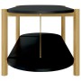Mesa de centro madera contrachapada negro 110x48x40 cm en Mesas de centro | Comprar online en Foru.es