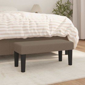 Banco de tela gris taupe 70x30x30 cm en Bancos | Comprar online en Foru.es