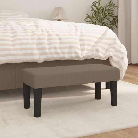 Banco de tela gris taupe 70x30x30 cm en Bancos | Comprar online en Foru.es