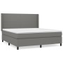 Cama box spring con colchón tela gris oscuro 160x200 cm de vidaXL, Camas y somieres - Ref: Foro24-3131282, Precio: 580,51 €, ...
